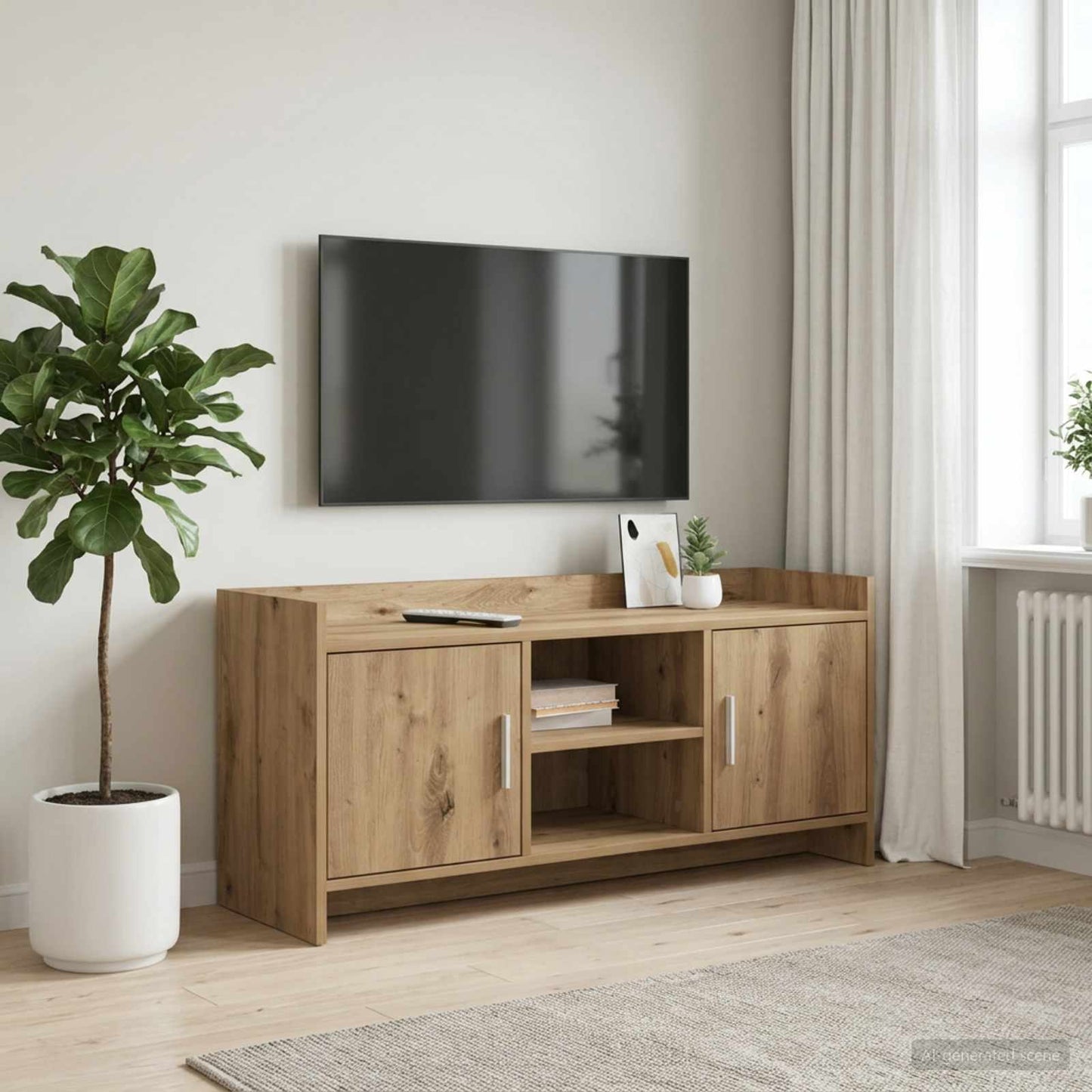 TV-skab 102 x 33 x 47 cm Artisan-eg Konstrueret træ