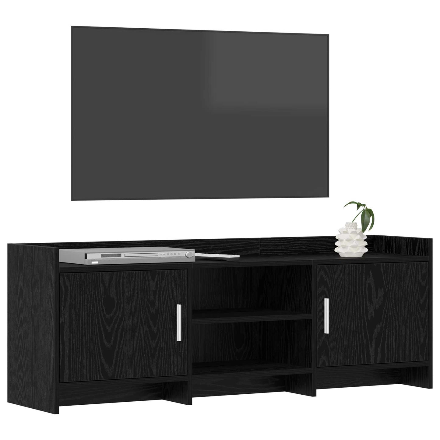TV-skab 130 x 33 x 47 cm Sort eg Konstrueret træ