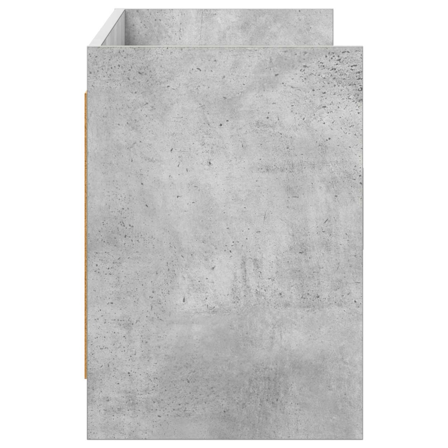 TV-skab 130 x 33 x 47 cm Betongrå Konstrueret træ