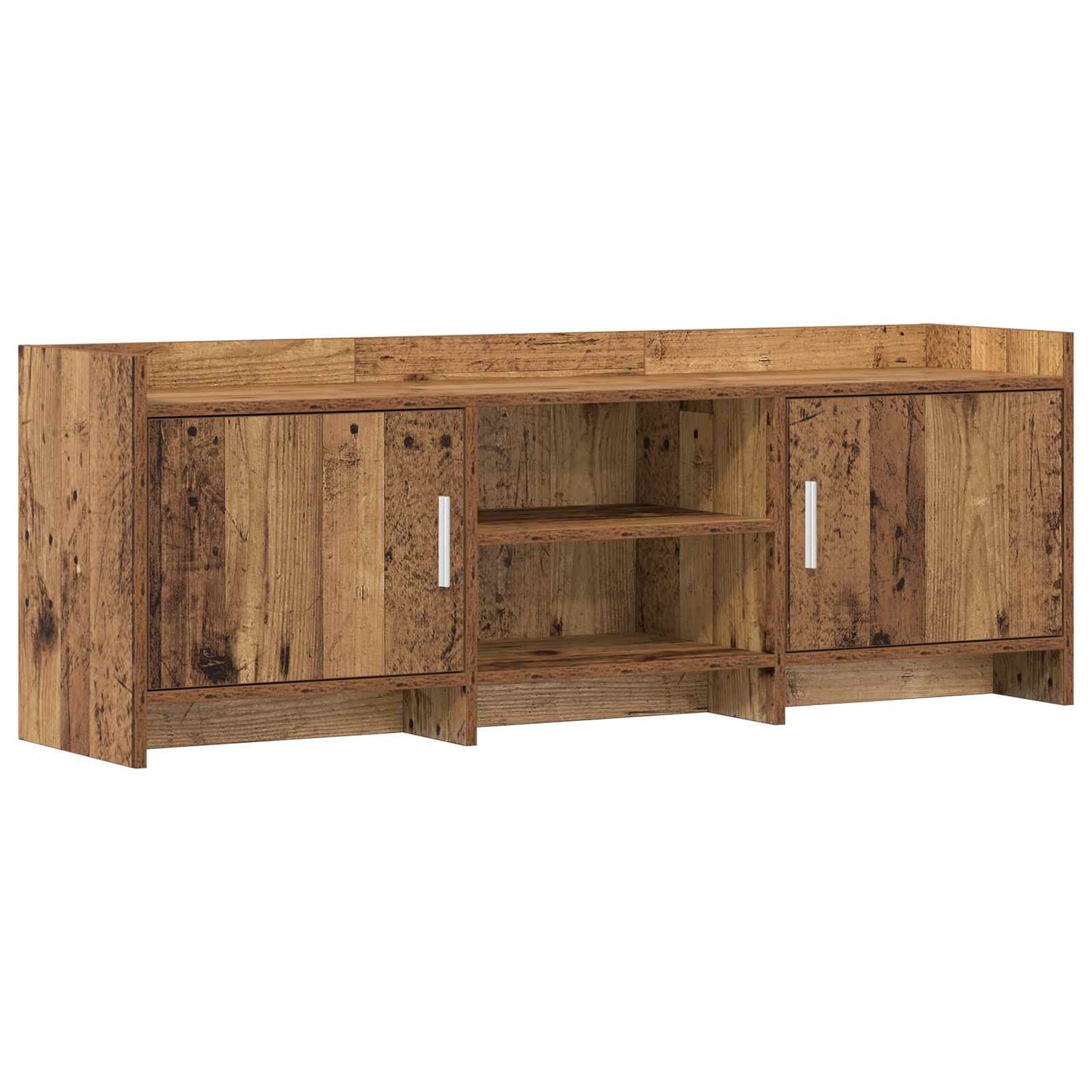 TV-skab 130 x 33 x 47 cm Gammelt træ Konstrueret træ