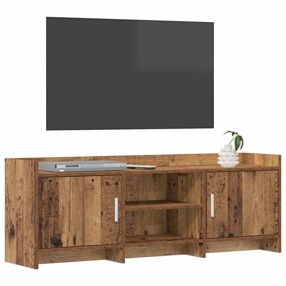 TV-skab 130 x 33 x 47 cm Gammelt træ Konstrueret træ