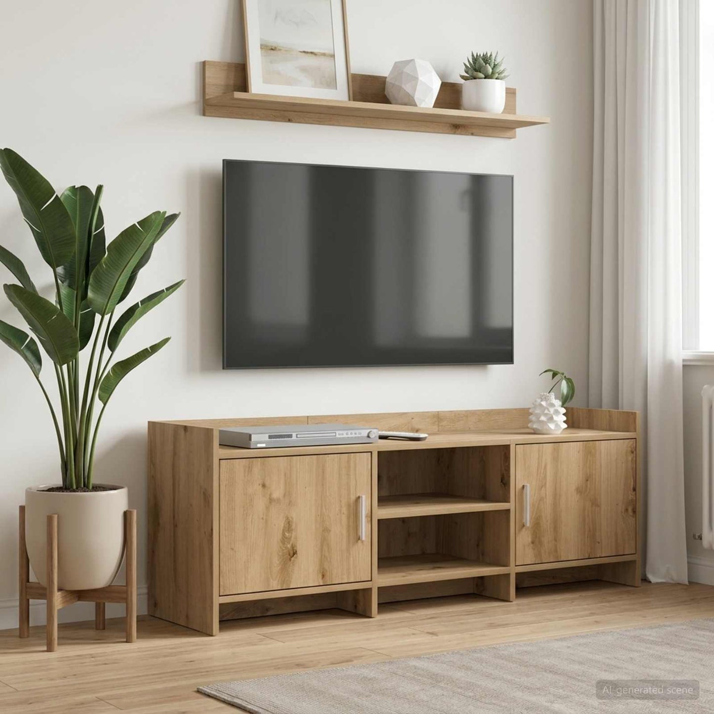 TV-skab 130 x 33 x 47 cm Artisan-eg Konstrueret træ
