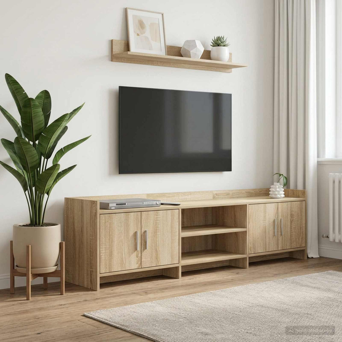 TV-skab 168 x 33 x 47 cm Sonoma-eg Konstrueret træ