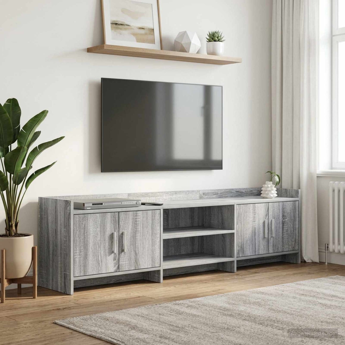 TV-skab 168 x 33 x 47 cm Grå Sonoma Konstrueret træ