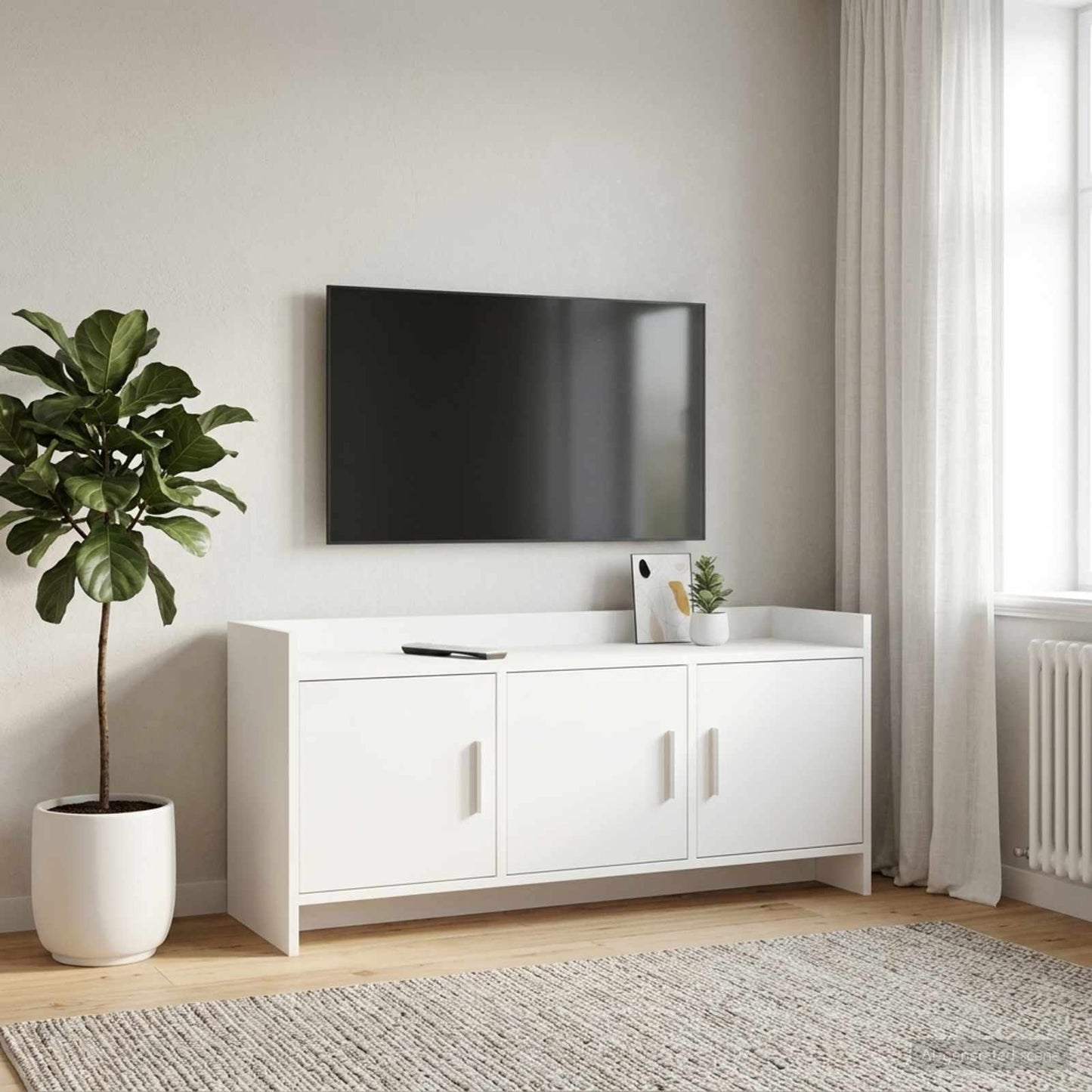 TV-skab 102 x 33 x 47 cm Hvid Konstrueret træ