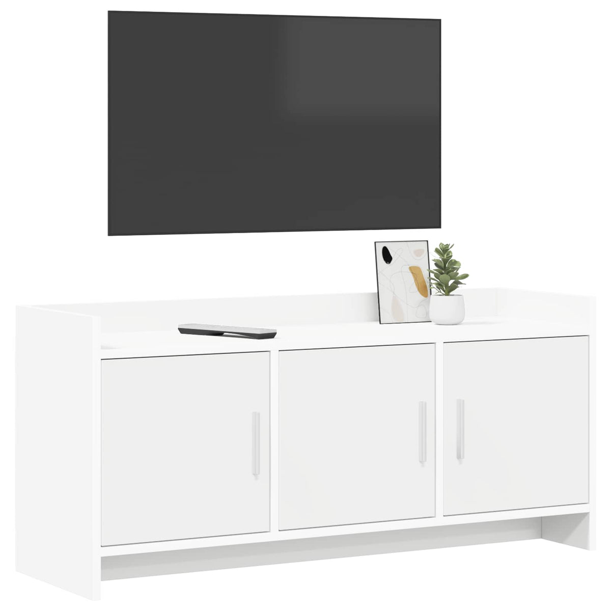 TV-skab 102 x 33 x 47 cm Hvid Konstrueret træ