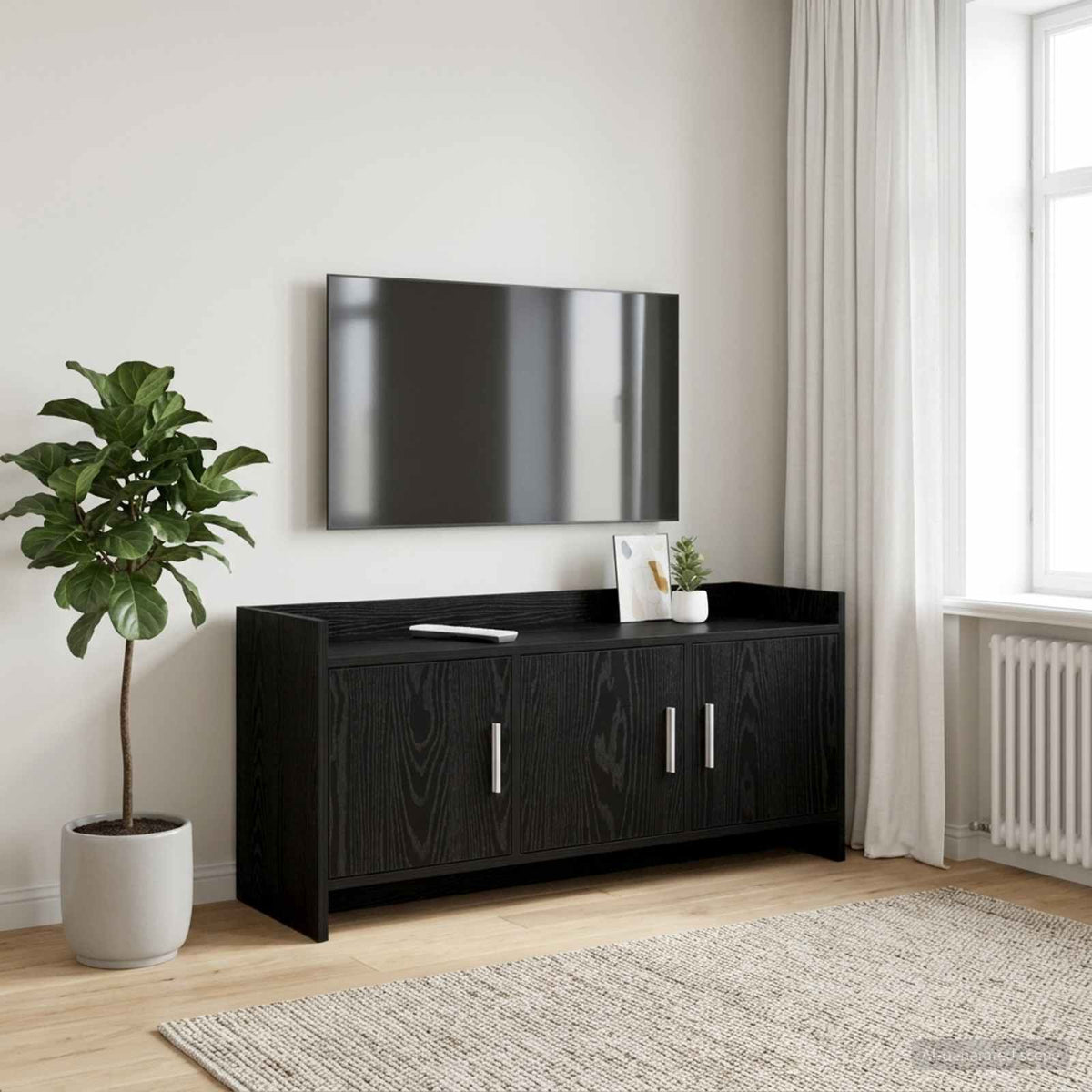 TV-skab 102 x 33 x 47 cm Sort eg Konstrueret træ