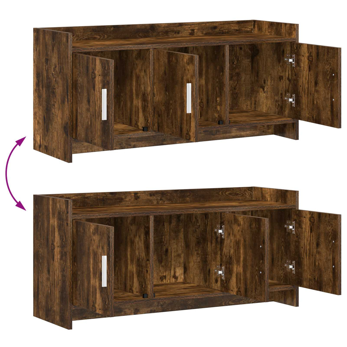 TV-skab 102 x 33 x 47 cm Røget eg Konstrueret træ