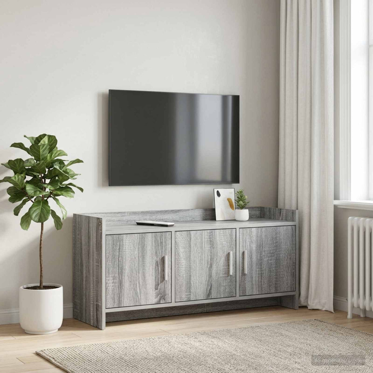 TV-skab 102 x 33 x 47 cm Grå Sonoma Konstrueret træ