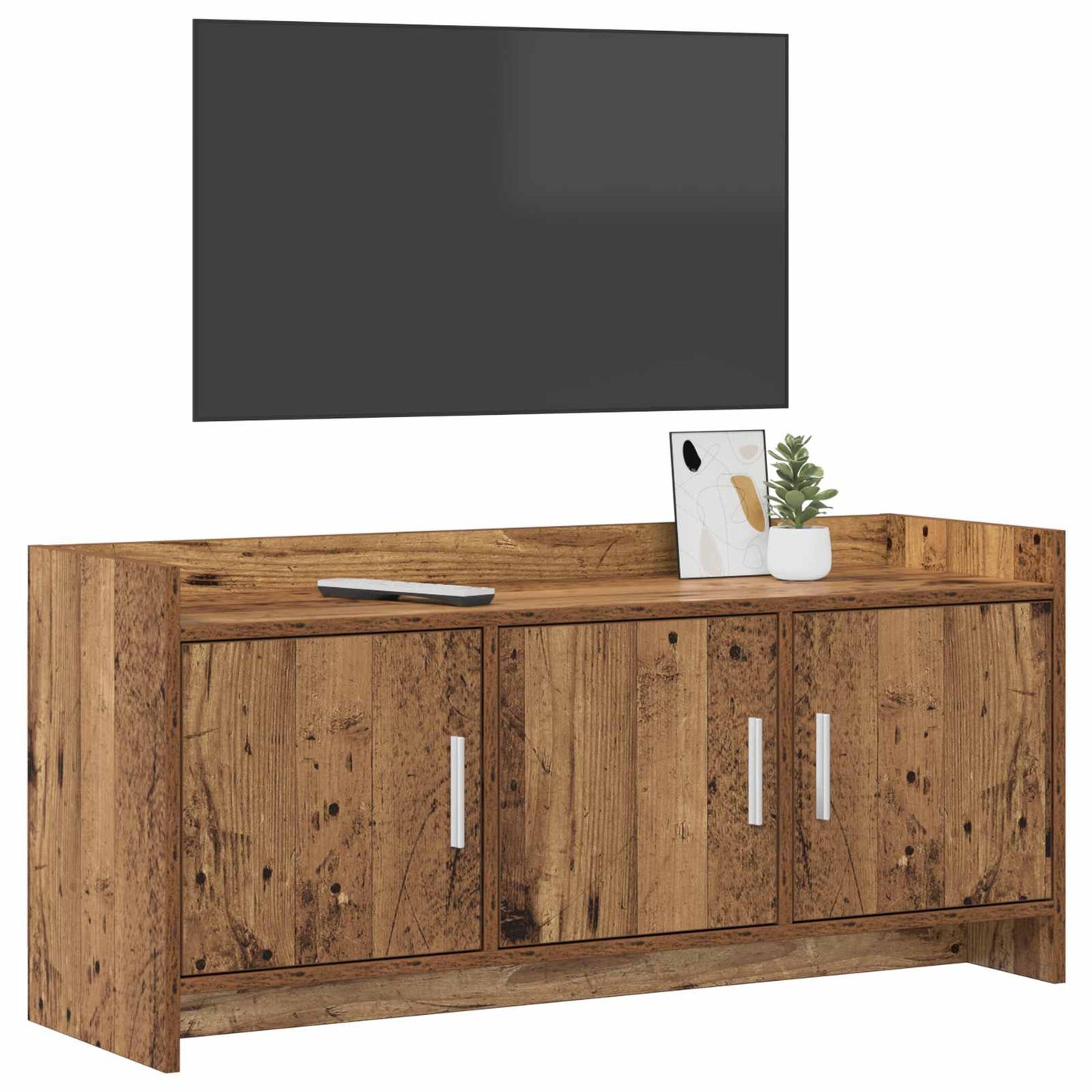 TV-skab 102 x 33 x 47 cm Gammelt træ Konstrueret træ