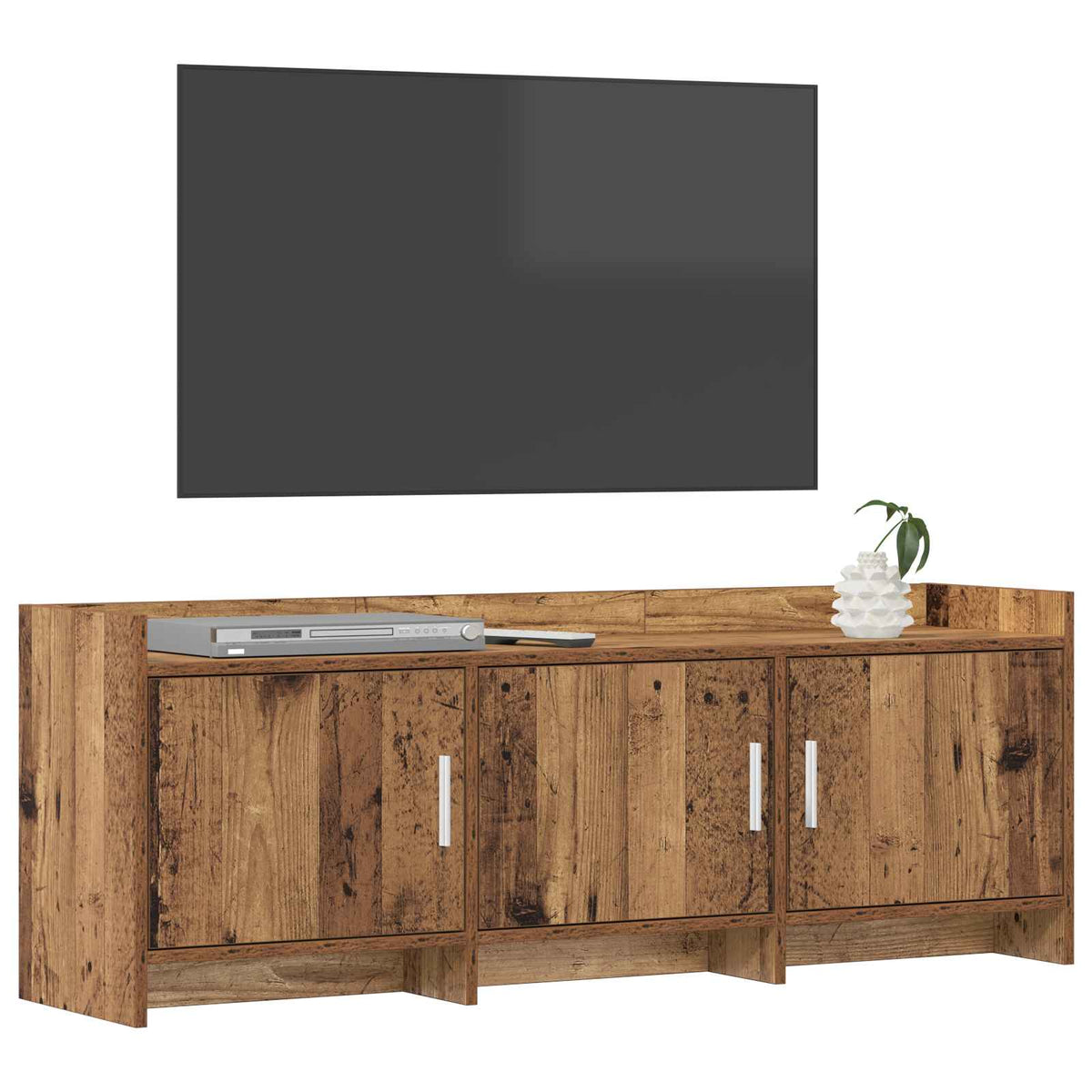 TV-skab 130 x 33 x 47 cm Gammelt træ Konstrueret træ
