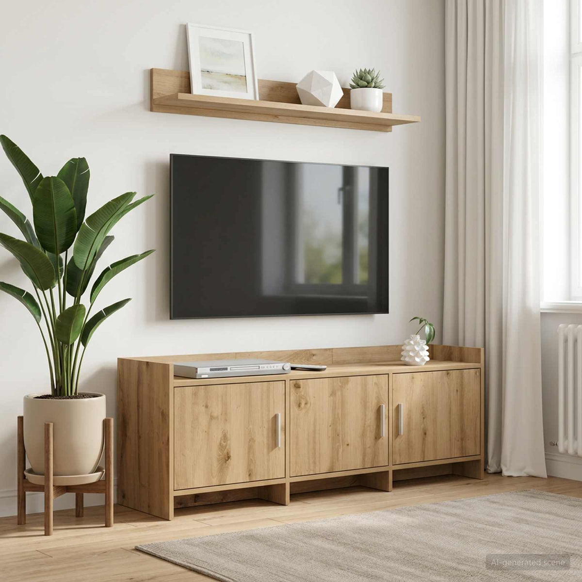 TV-skab 130 x 33 x 47 cm Artisan-eg Konstrueret træ