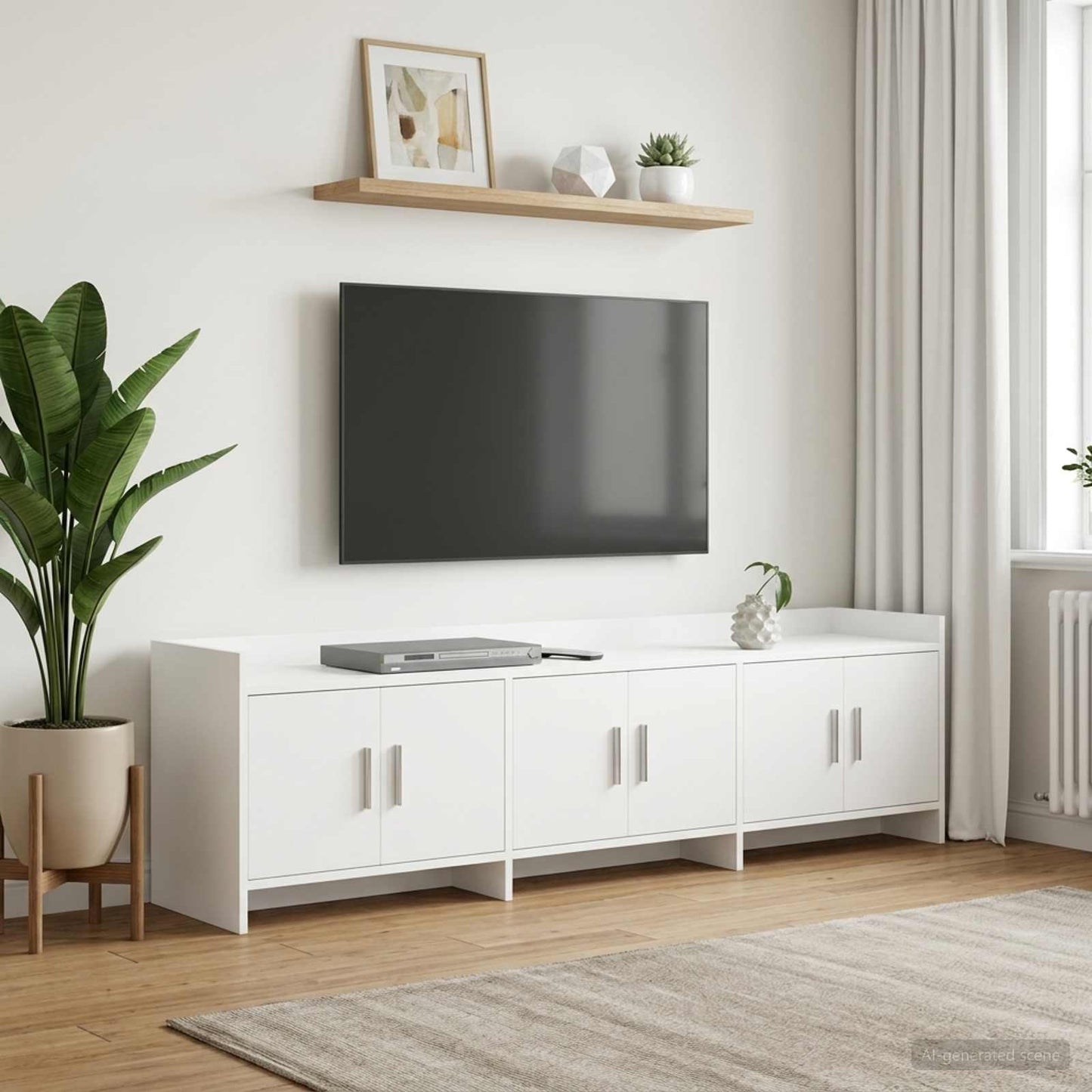 TV-skab 168 x 33 x 47 cm Hvid Konstrueret træ