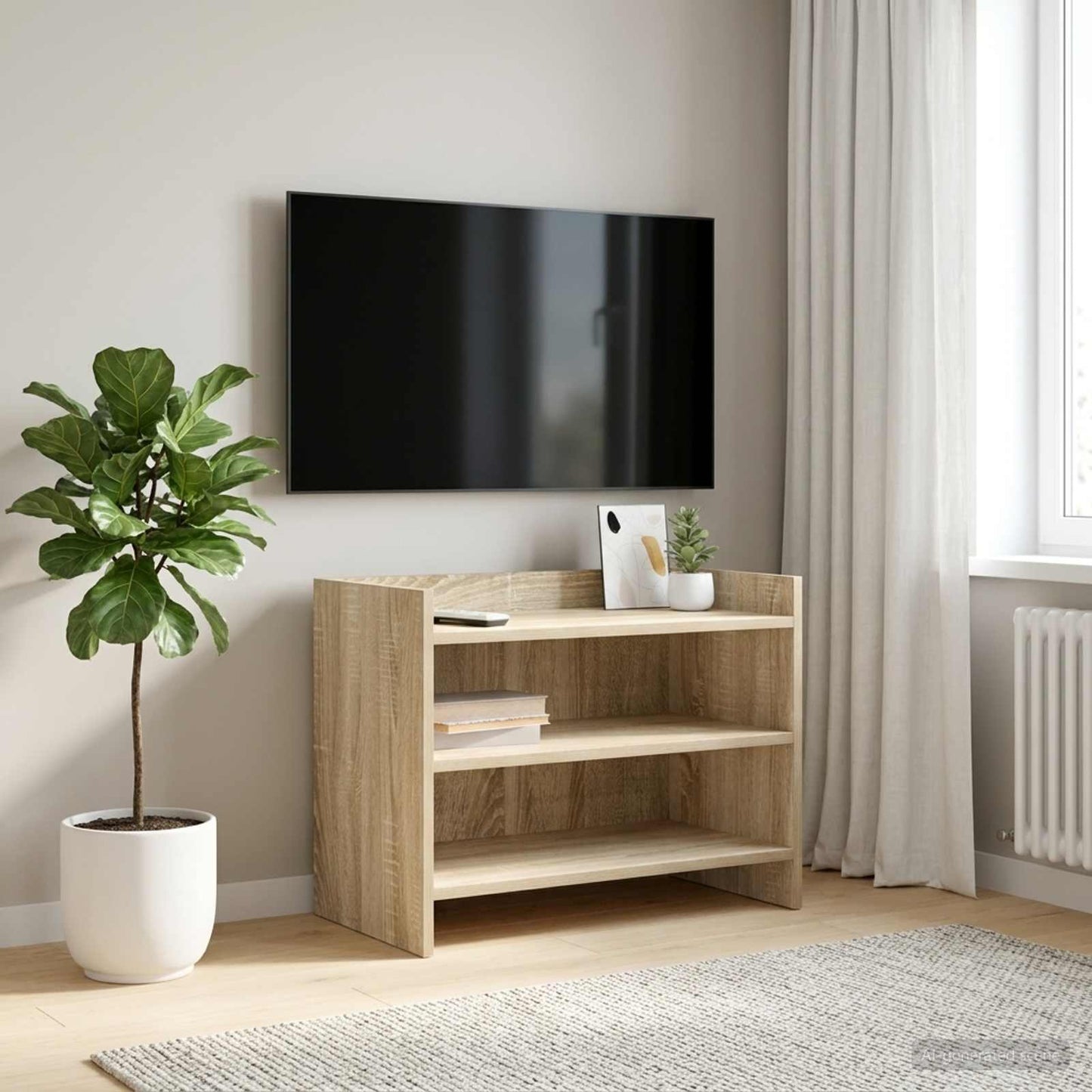 TV-skab 60 x 33 x 47 cm Sonoma-eg Konstrueret træ