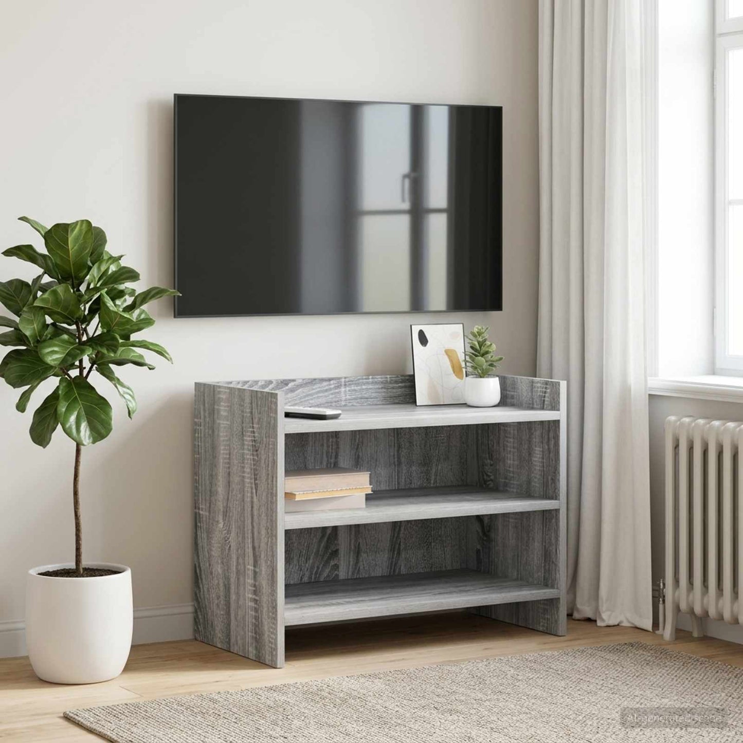 TV-skab 60 x 33 x 47 cm Grå Sonoma Konstrueret træ