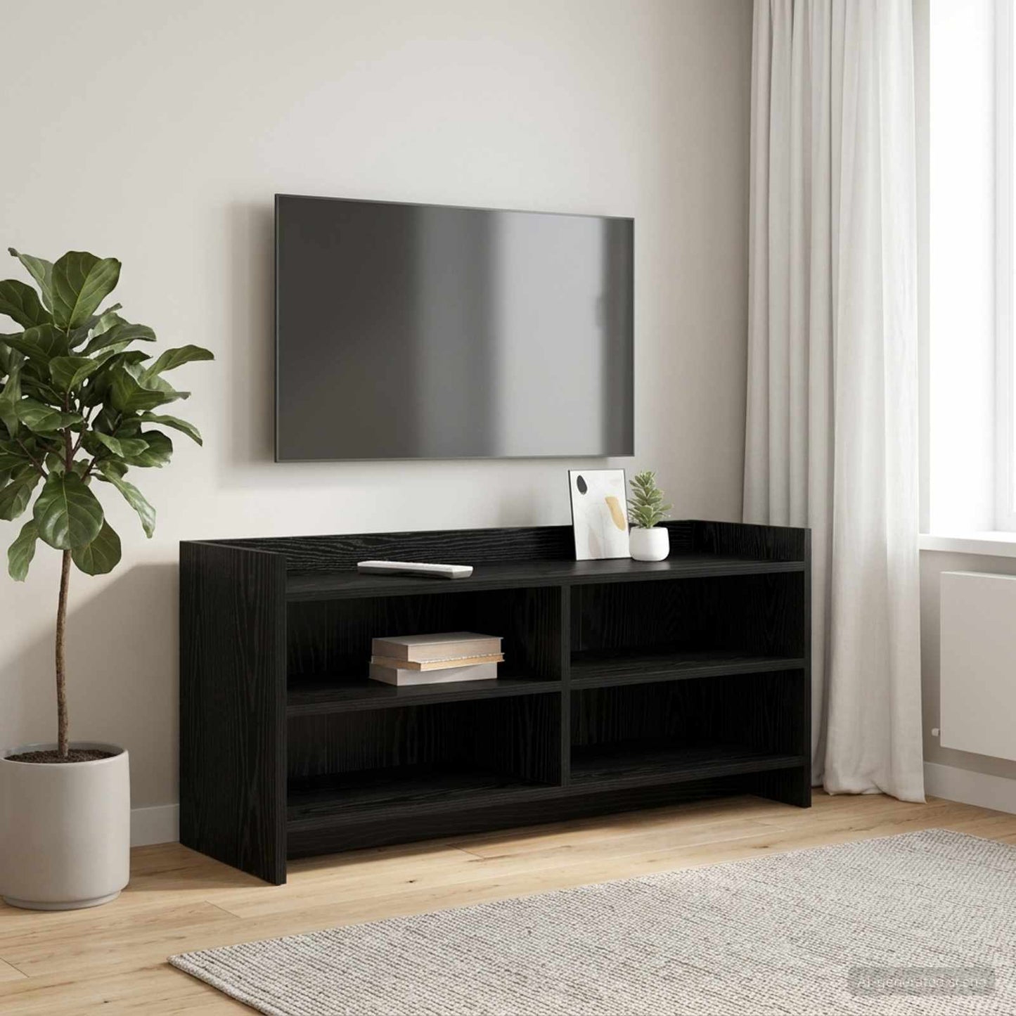 TV-skab 100 x 33 x 47 cm Sort eg Konstrueret træ