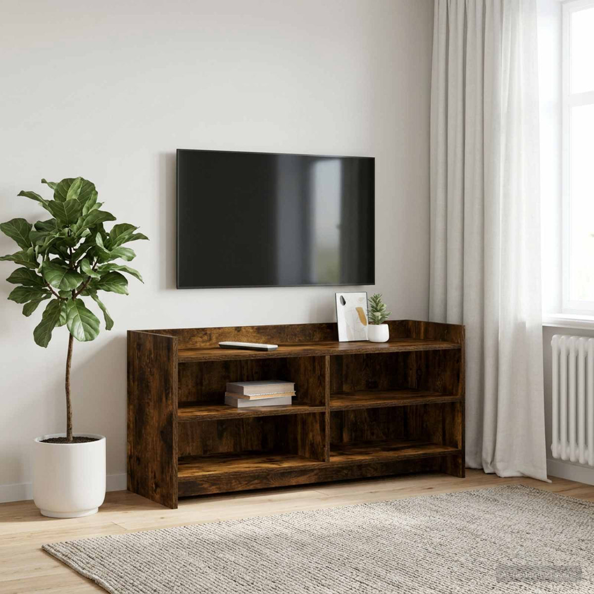TV-skab 100 x 33 x 47 cm Røget eg Konstrueret træ