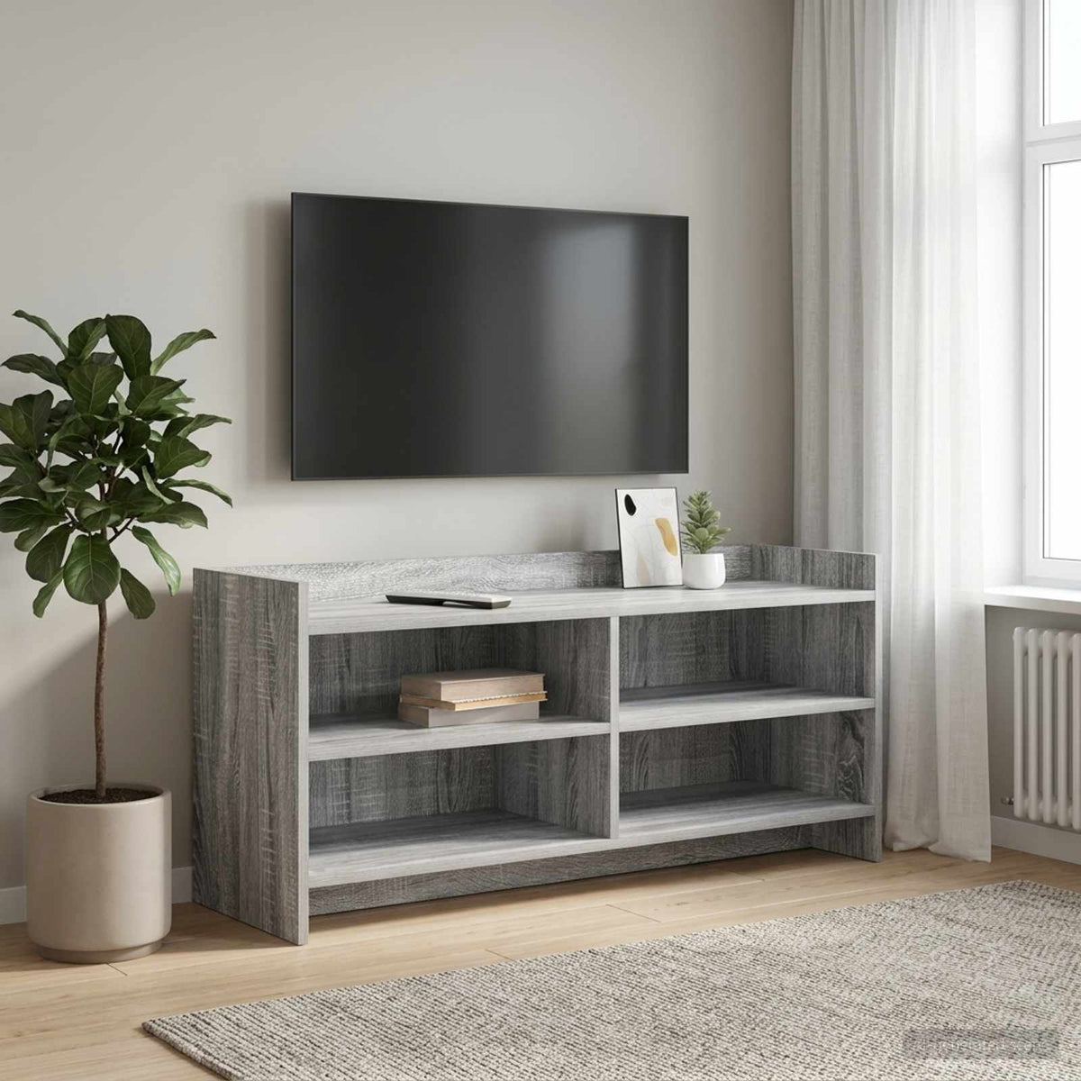 TV-skab 100 x 33 x 47 cm Grå Sonoma Konstrueret træ