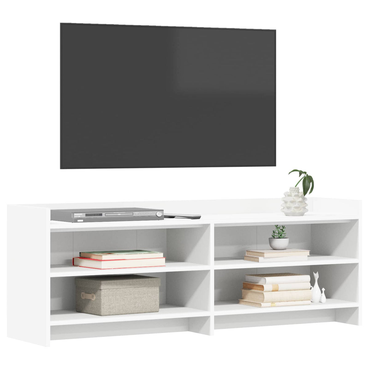 TV-skab 135 x 33 x 47 cm Hvid Konstrueret træ