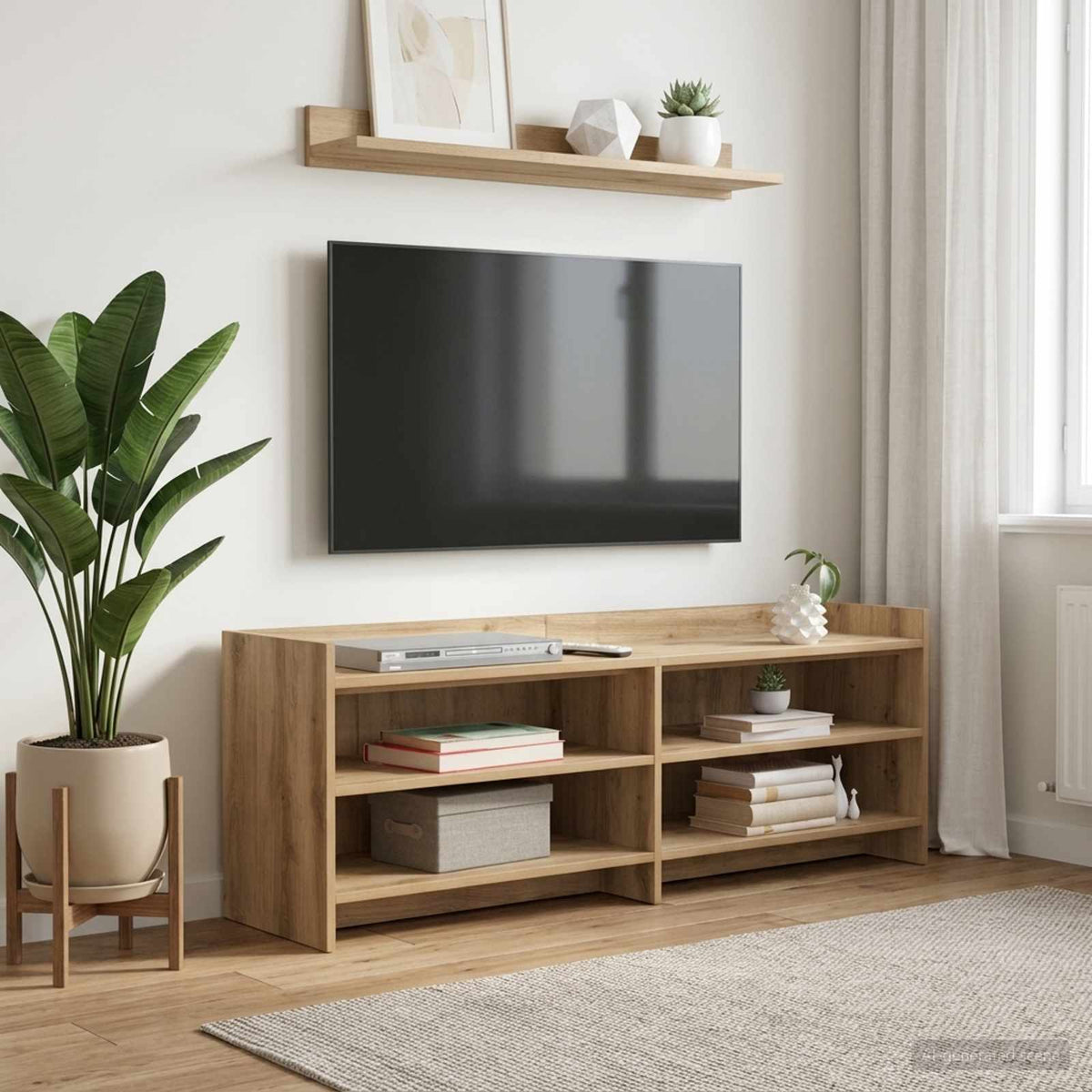 TV-skab 135 x 33 x 47 cm Artisan-eg Konstrueret træ