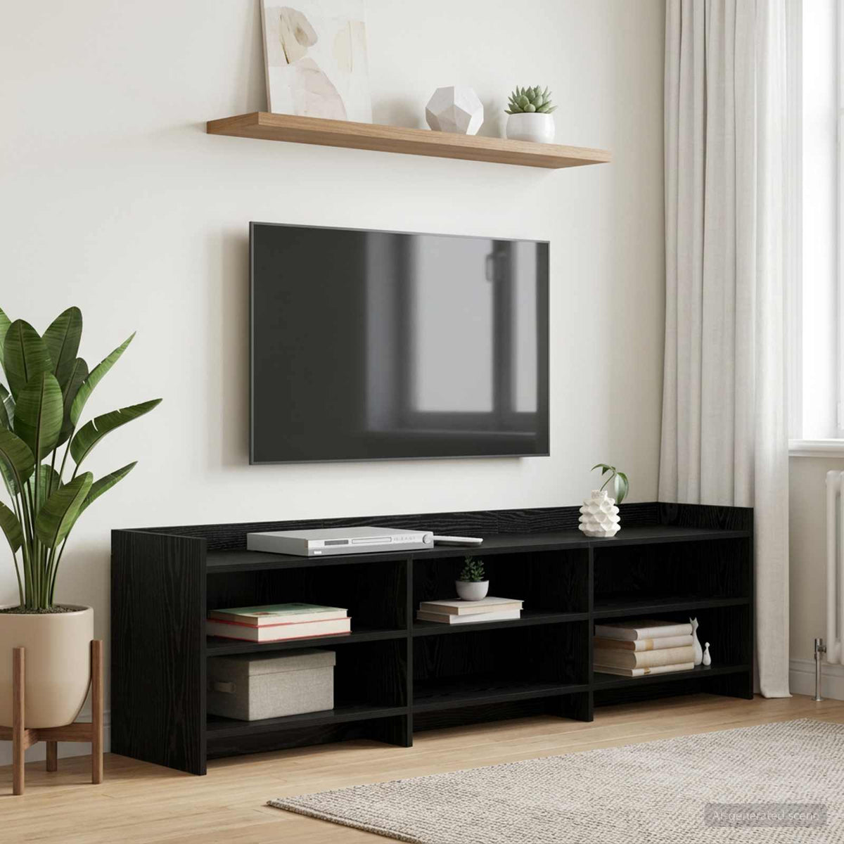 TV-skab 168 x 33 x 47 cm Sort eg Konstrueret træ