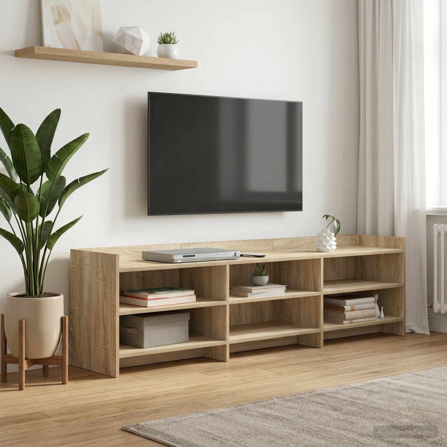 TV-skab 168 x 33 x 47 cm Sonoma-eg Konstrueret træ