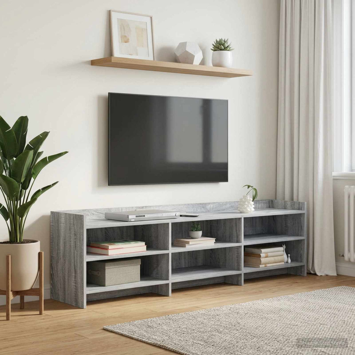 TV-skab 168 x 33 x 47 cm Grå Sonoma Konstrueret træ