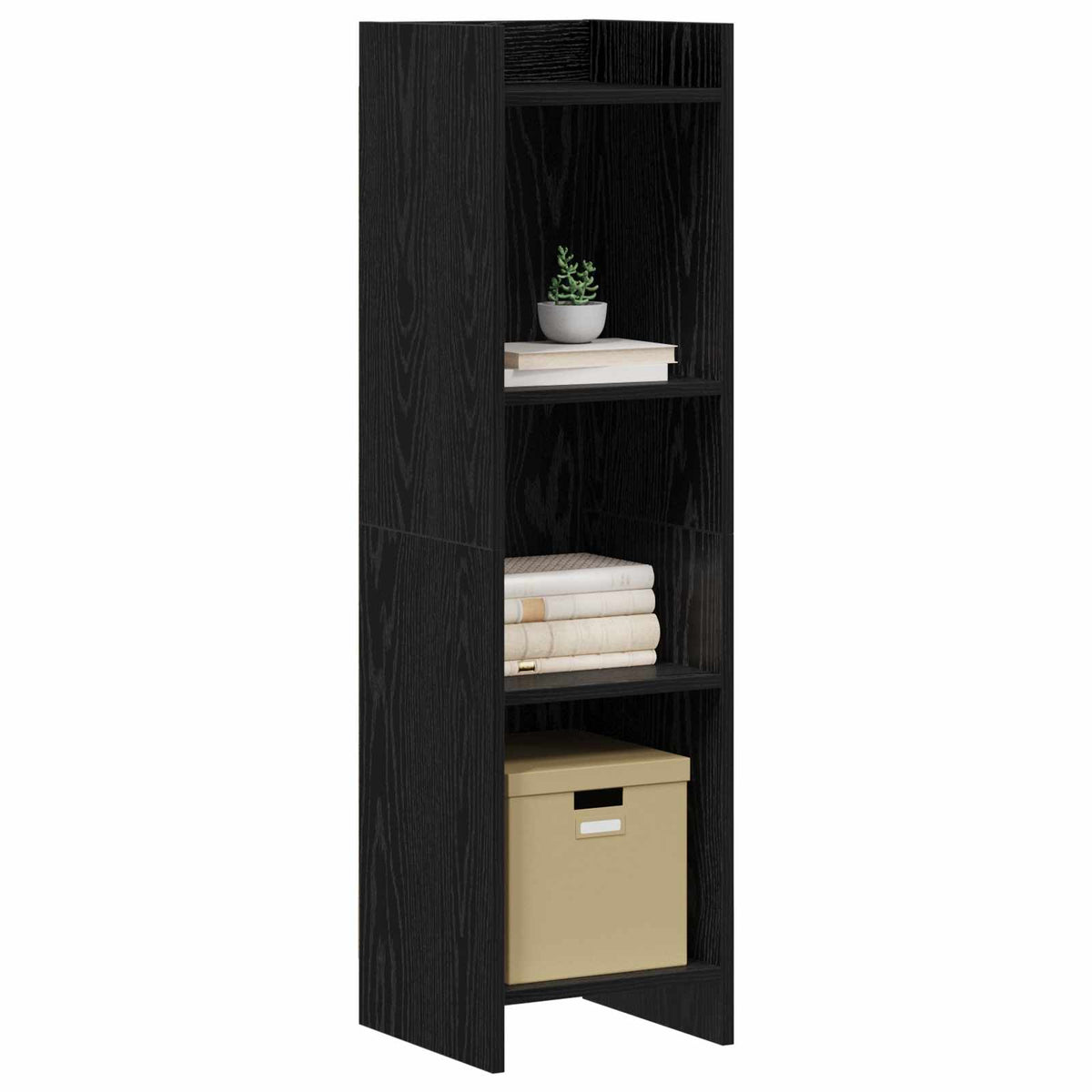 Bogreol Sort eg 30 x 30 x 111 cm Konstrueret træ