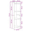 Bogreol Sonoma-eg 30 x 30 x 111 cm Konstrueret træ
