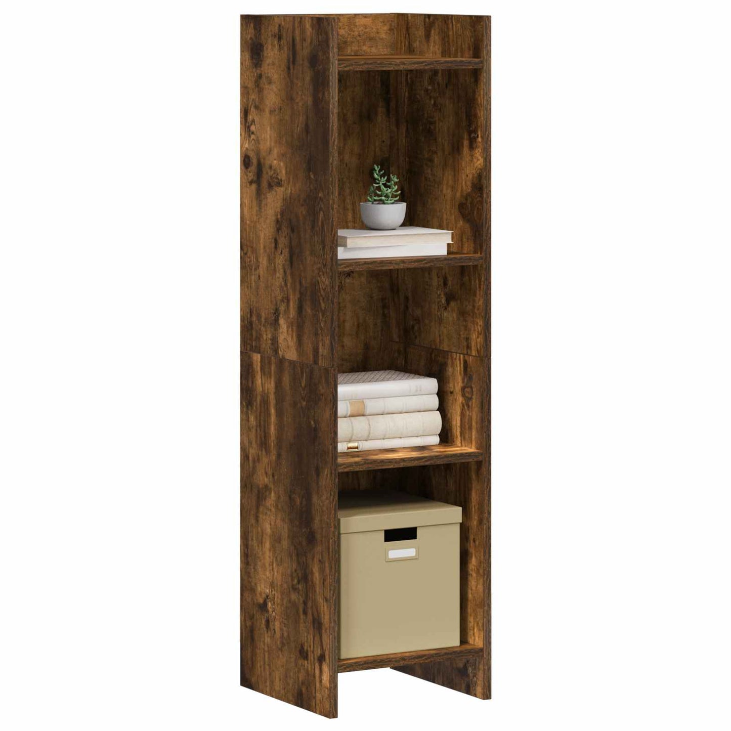Bogreol Røget eg 30 x 30 x 111 cm Konstrueret træ