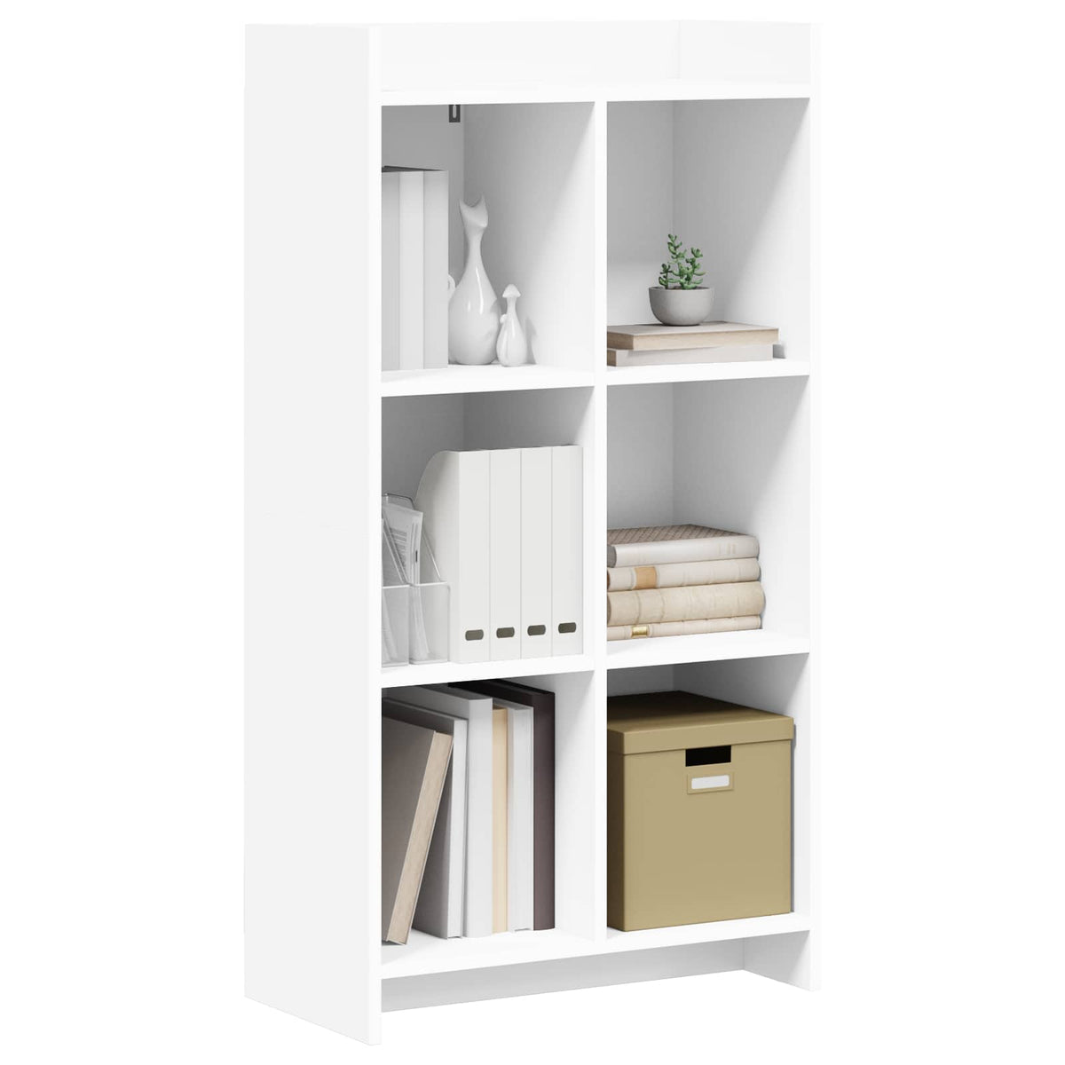 Bogreol Hvid 59 x 30 x 111 cm Konstrueret træ