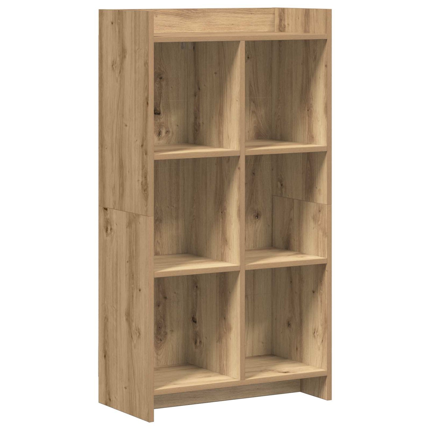 Bogreol 6 niveauer 59 x 30 x 111 cm Konstrueret træ Artisan-eg