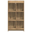 Bogreol 6 niveauer 59 x 30 x 111 cm Konstrueret træ Artisan-eg