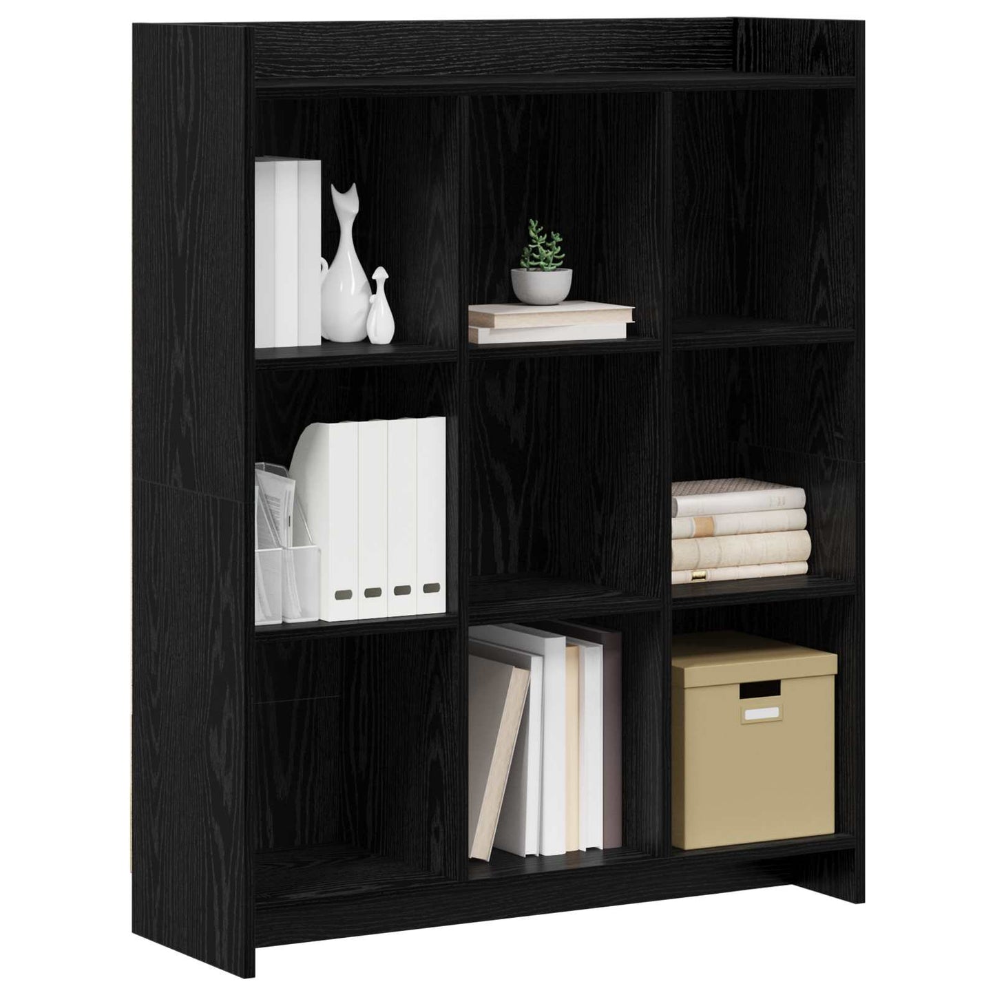 Bogreol Sort eg 87,5 x 30 x 111 cm Konstrueret træ
