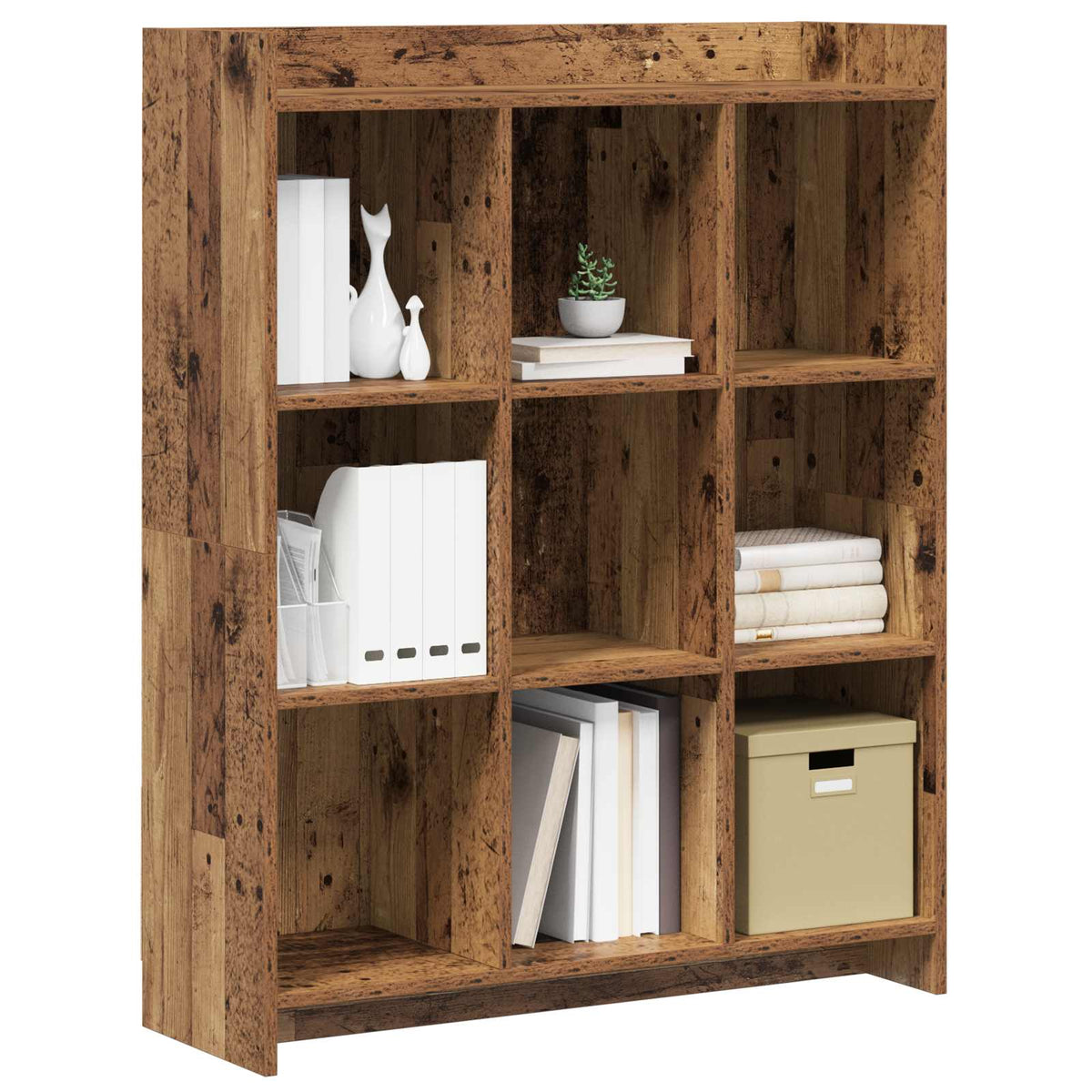 Bogreol Gammelt træ 87,5 x 30 x 111 cm Konstrueret træ