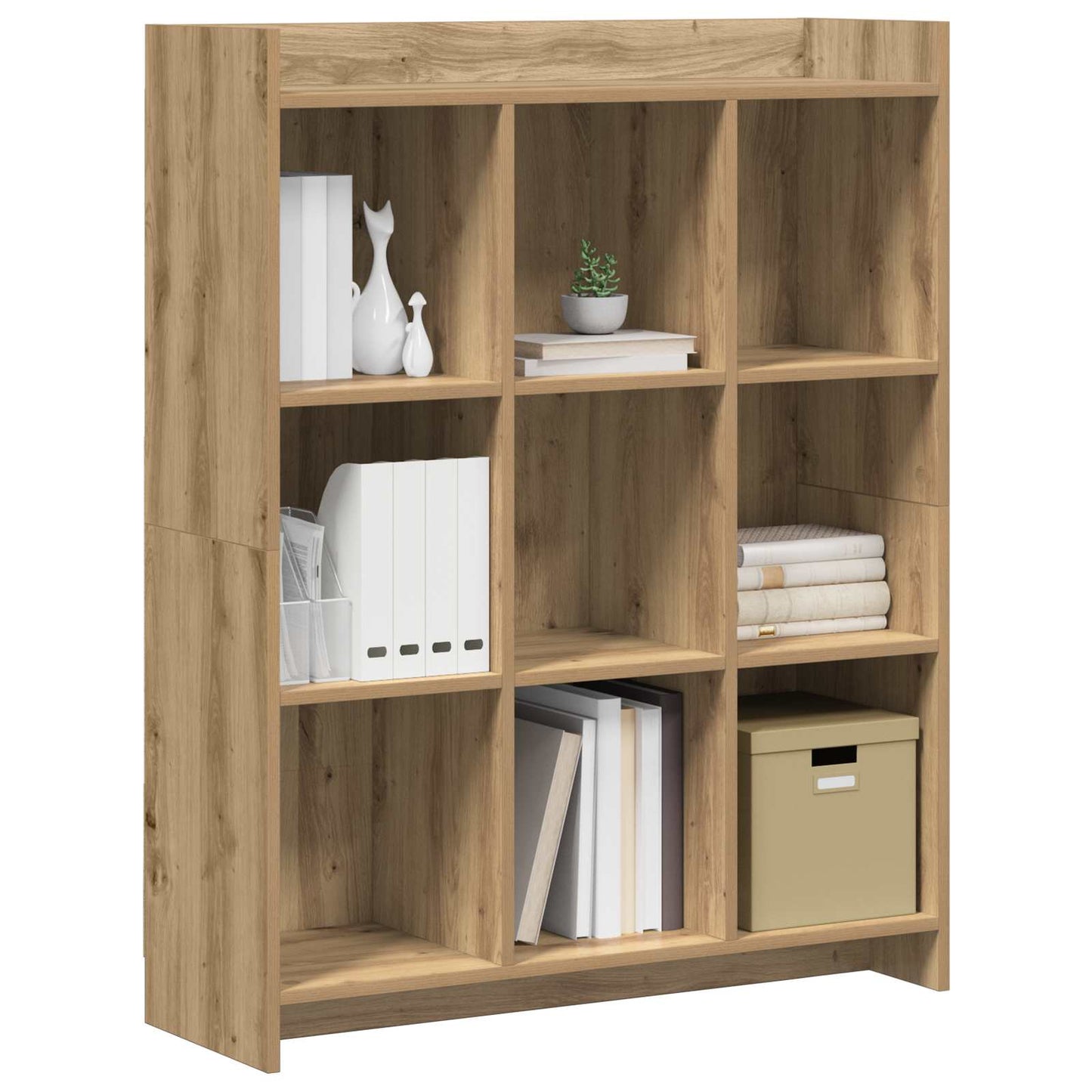 Bogreol 9 niveauer 87,5 x 30 x 111 cm Konstrueret træ
