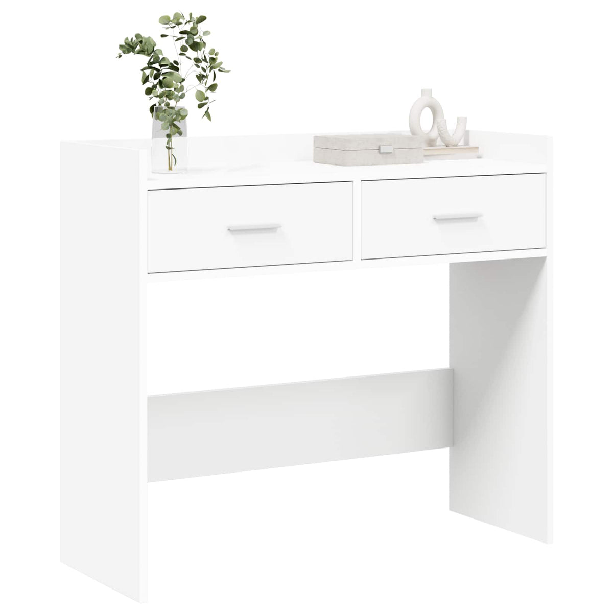 Konsolbord Hvid 90 x 35 x 80 cm Konstrueret træ