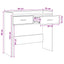 Konsolbord Hvid 90 x 35 x 80 cm Konstrueret træ