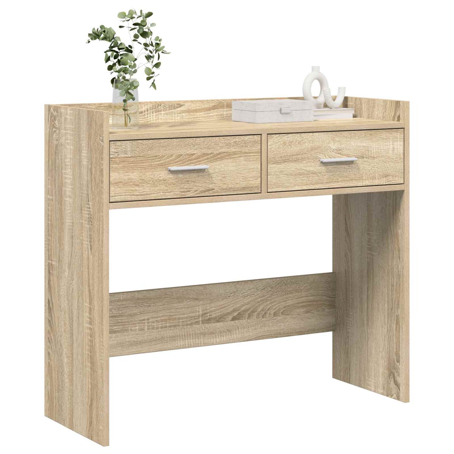 Konsolbord Sonoma-eg 90 x 35 x 80 cm Konstrueret træ