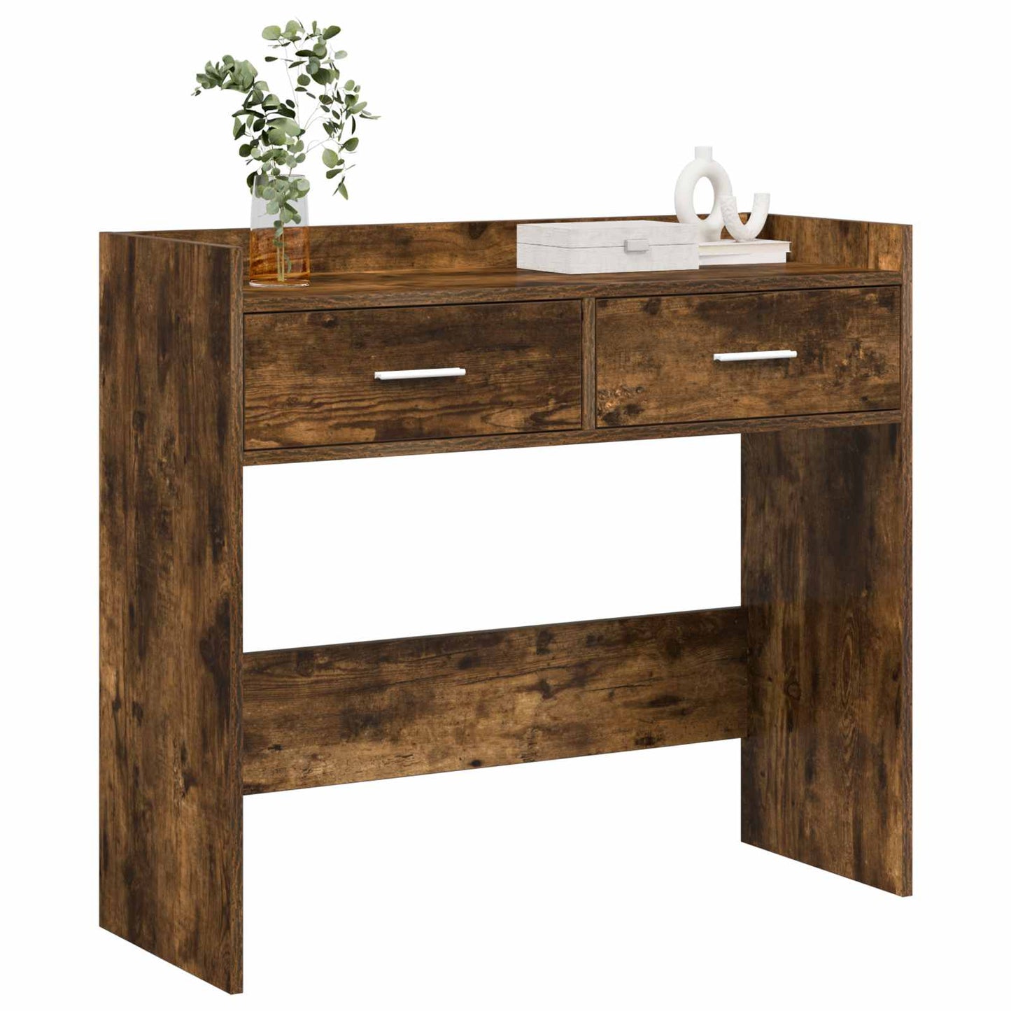 Konsolbord Røget eg 90 x 35 x 80 cm Konstrueret træ