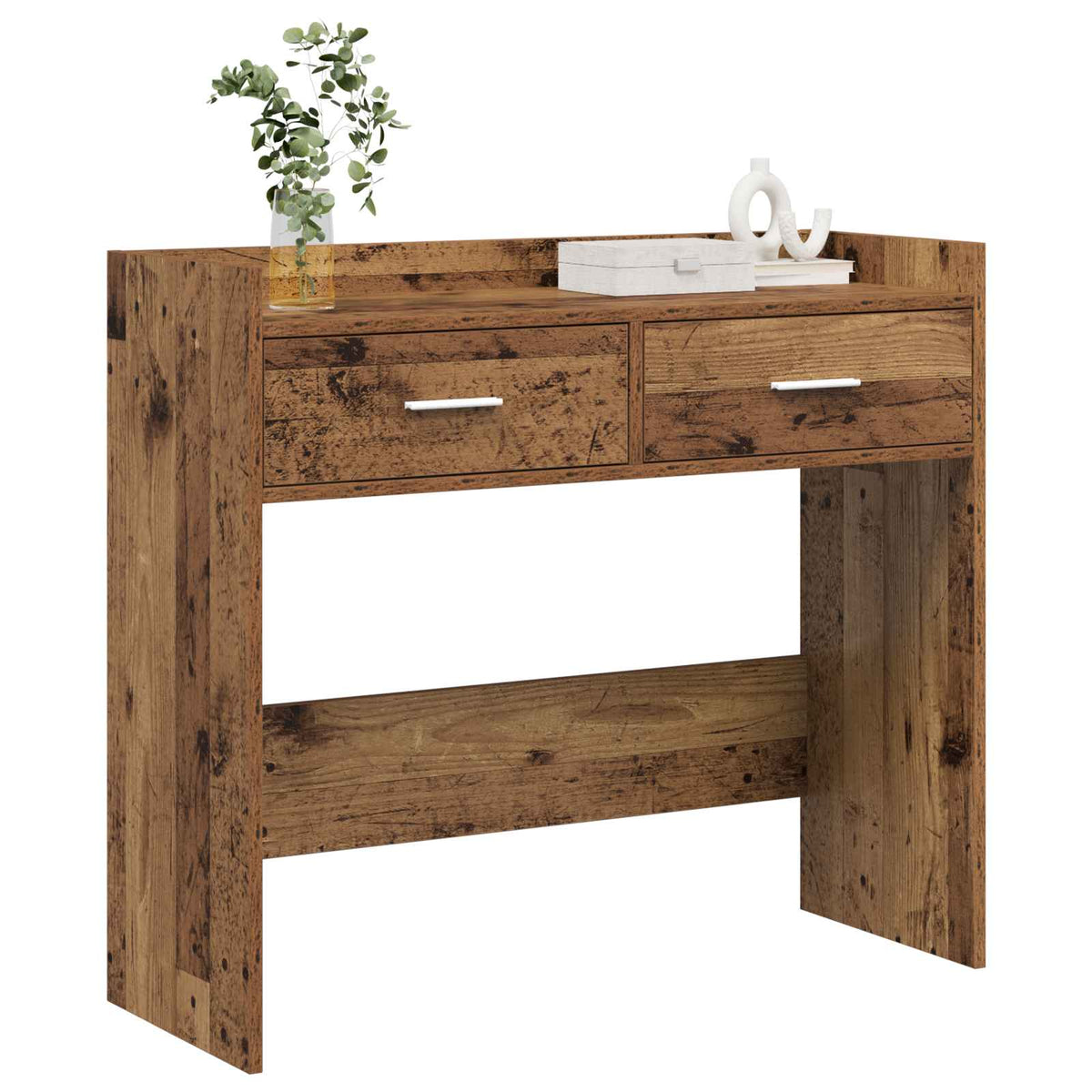 Konsolbord Gammelt træ 90 x 35 x 80 cm Konstrueret træ