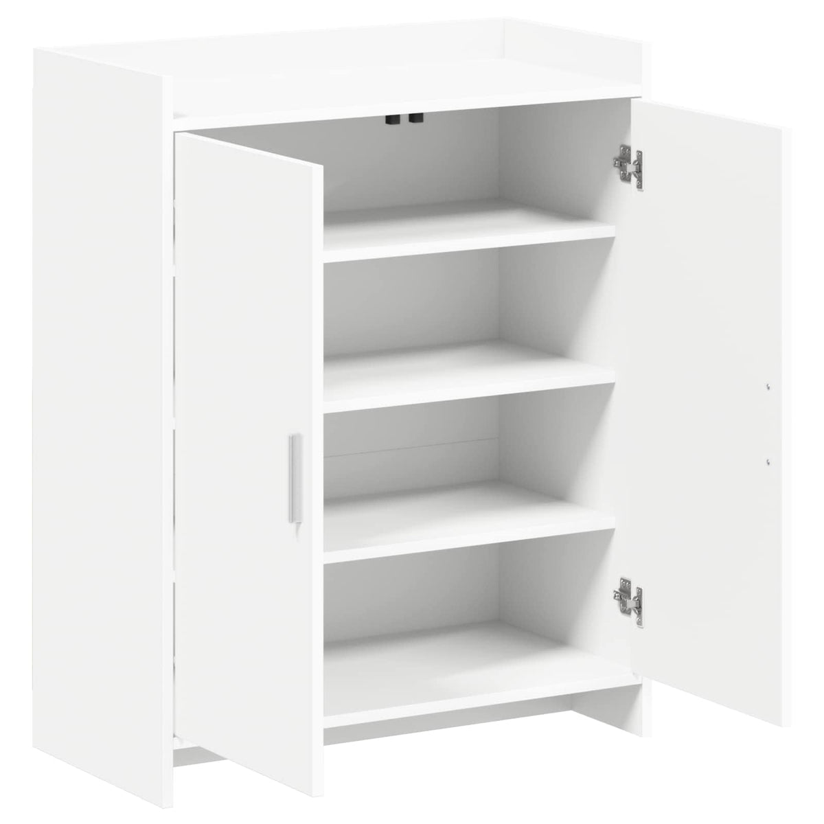 Sko skab med opbevaring Hvid 73,5 x 36 x 92 cm Konstrueret træ