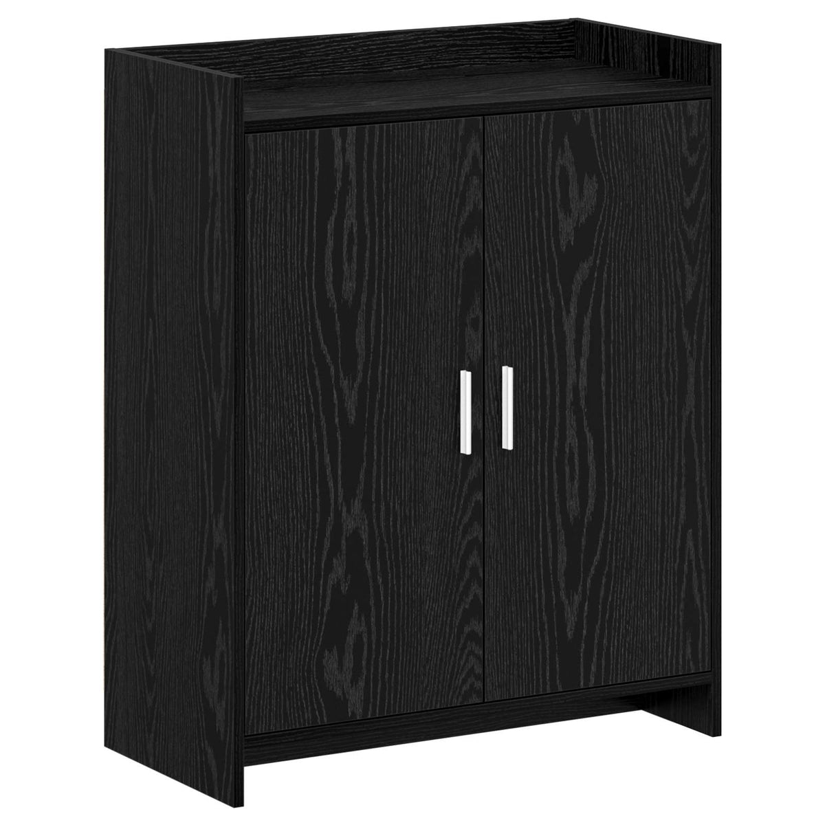 Sko skab med dør Sort eg 73,5 x 36 x 92 cm Konstrueret træ