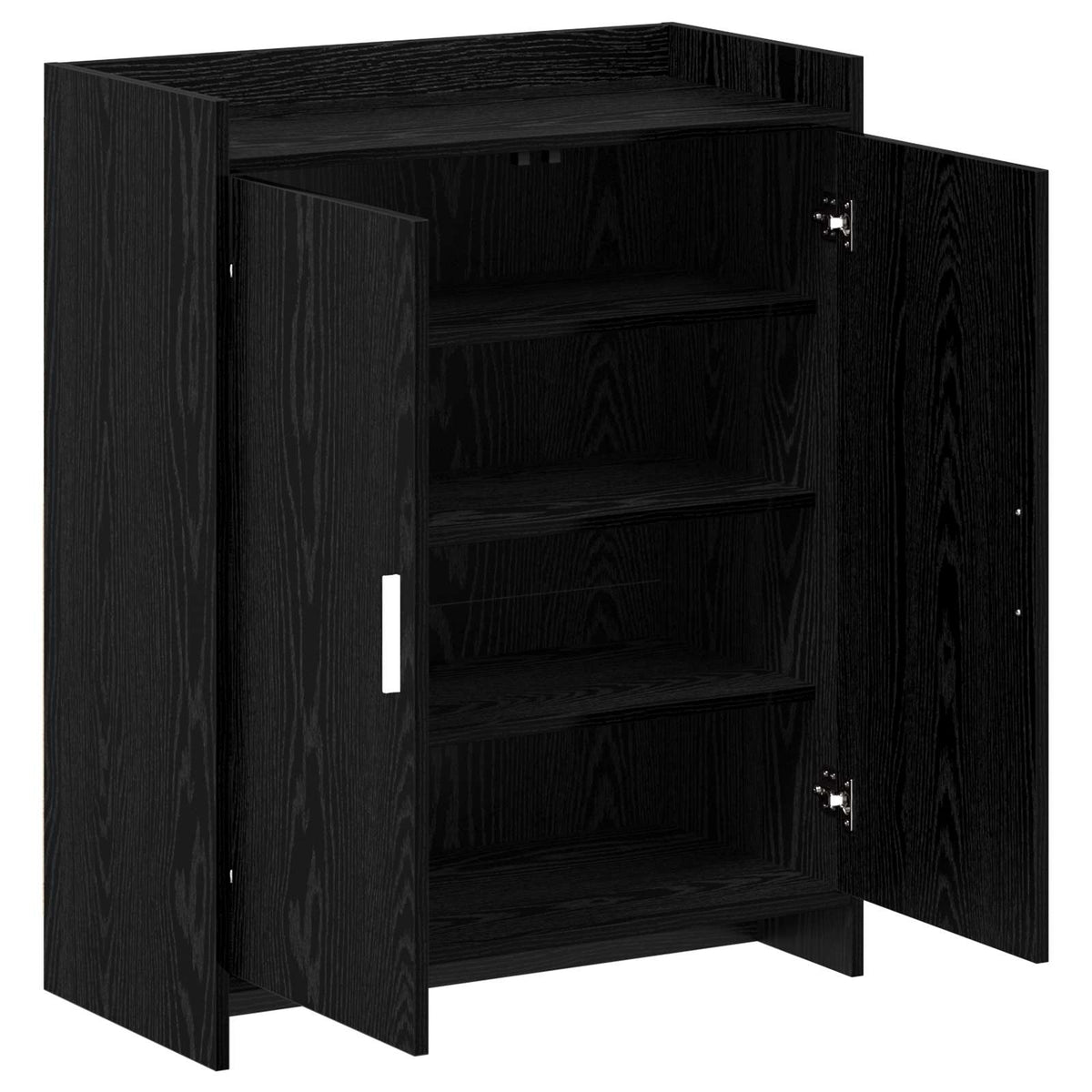 Sko skab med dør Sort eg 73,5 x 36 x 92 cm Konstrueret træ
