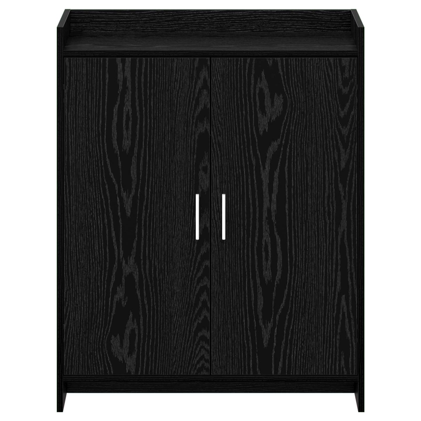 Sko skab med dør Sort eg 73,5 x 36 x 92 cm Konstrueret træ