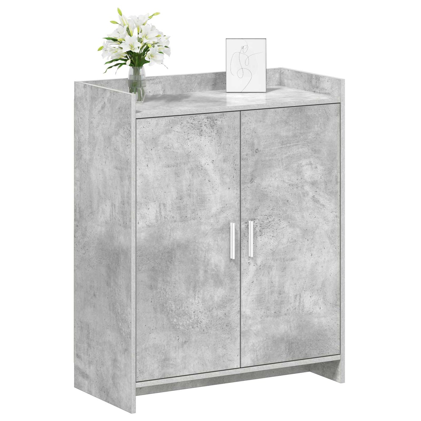 Sko skab med dør Betongrå 73,5 x 36 x 92 cm Konstrueret træ