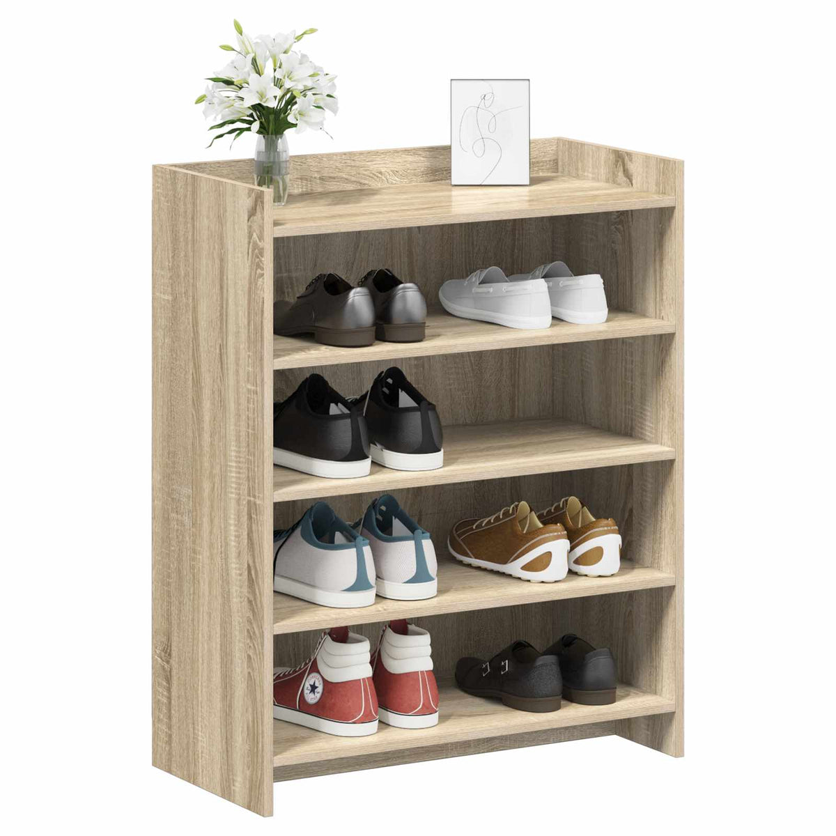 Sko skab Sonoma-eg 73,5 x 36 x 92 cm Konstrueret træ