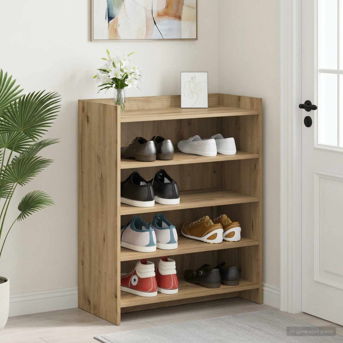 Sko skab 73,5 x 36 x 92 cm Konstrueret træ Artisan-eg