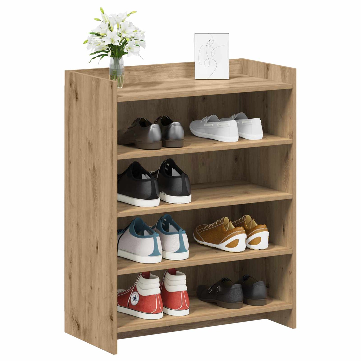 Sko skab 73,5 x 36 x 92 cm Konstrueret træ Artisan-eg