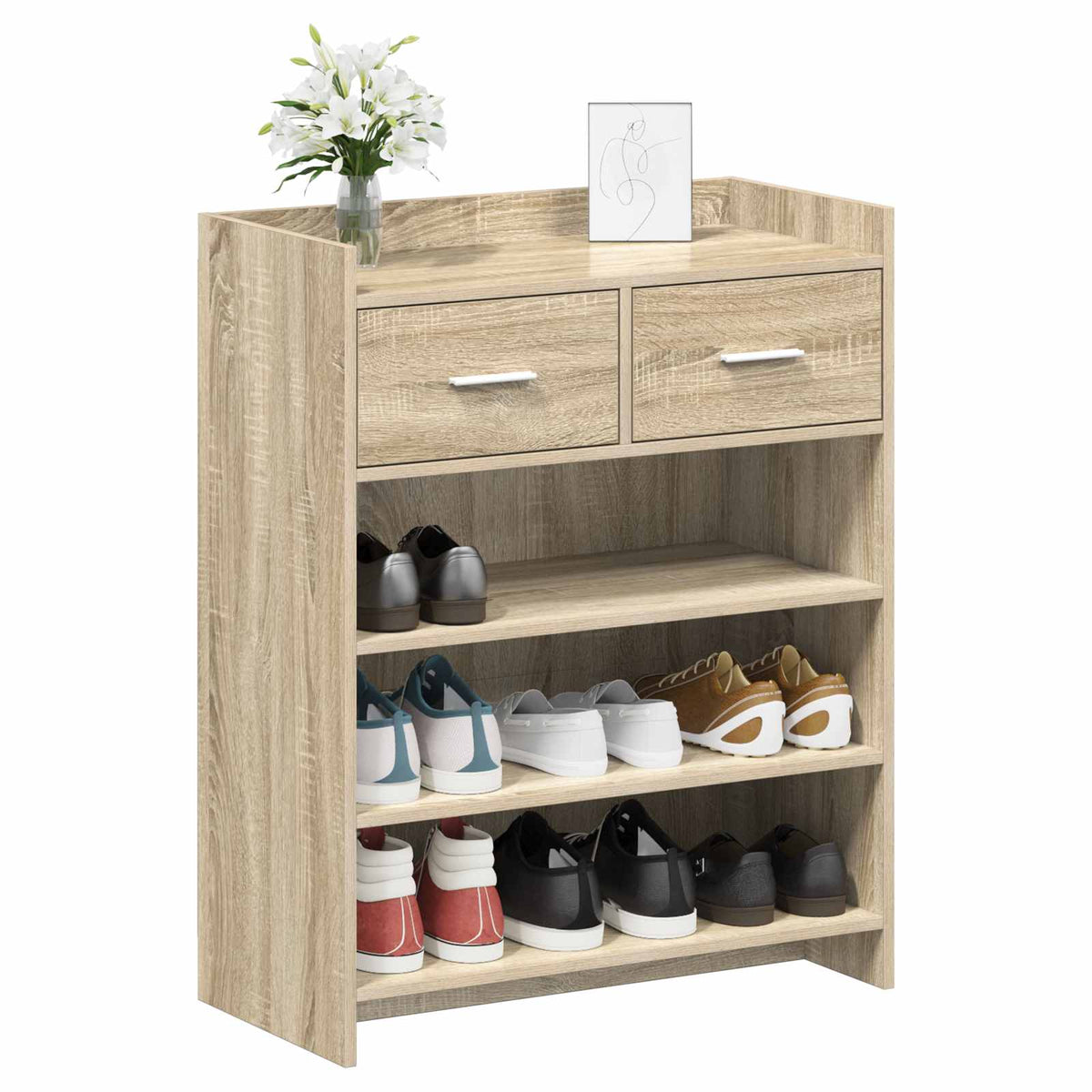 Sko skab 73,5 x 36 x 92 cm Konstrueret træ Sonoma-eg
